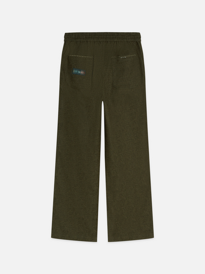 OTIS MELANGE COTTON BLEND PANT FOREST NIGHT 