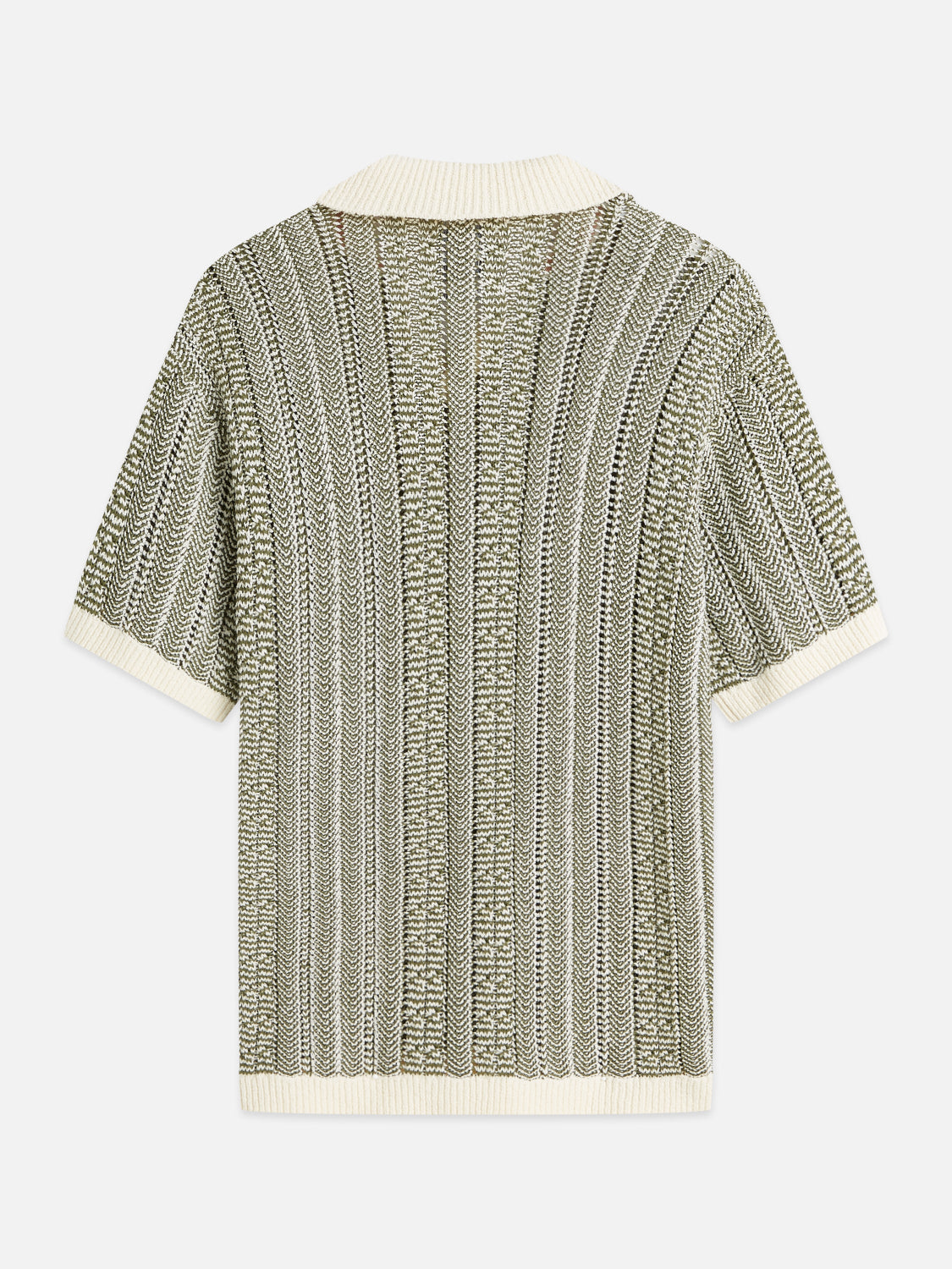 S&S MULTI STITCH DROPPED SHOULDER POLO EGGNOG MELANGE 
