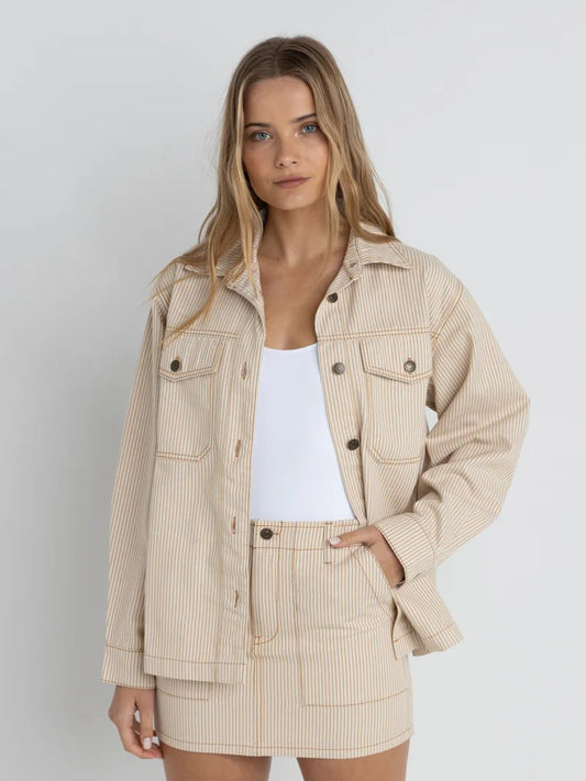 RHYTHM WILLA STRIPE JACKET SAND