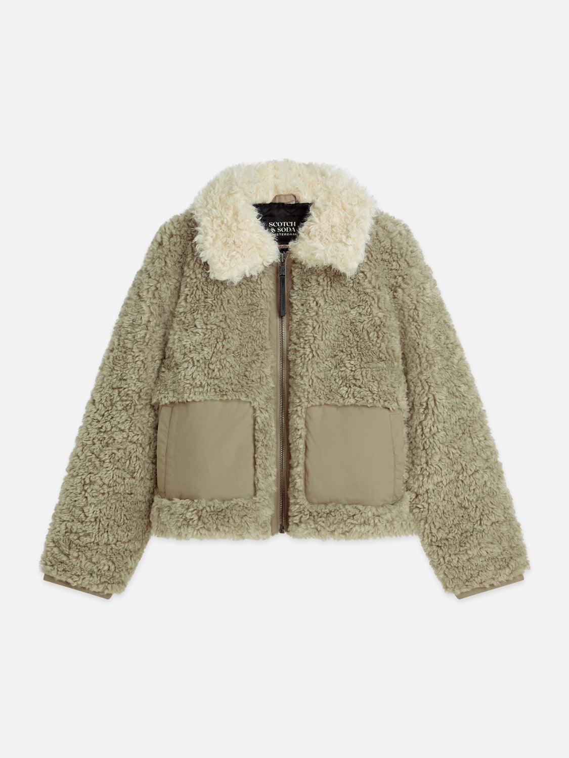 S&S FAUX FUR SHORT JACKET ALUMINUM 