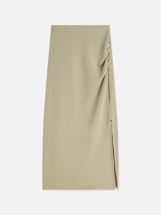 S&S DRAPEY TENCEL SKIRT ALUMINUM 