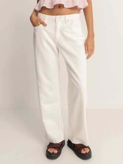 RHYTHM LULA LOW RISE PANT CREAM