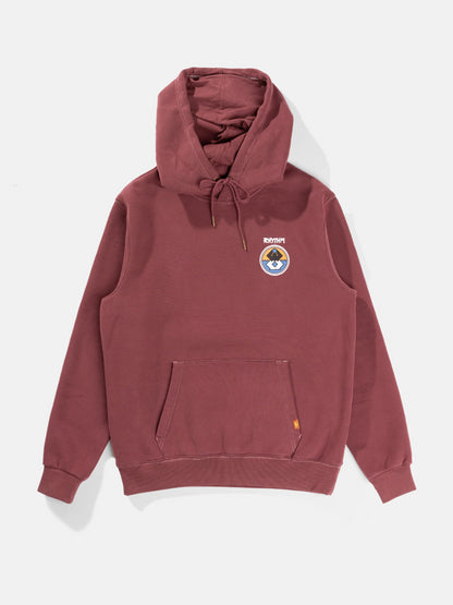 RHYTHM CHANNEL FLEECE HOOD MERLOT