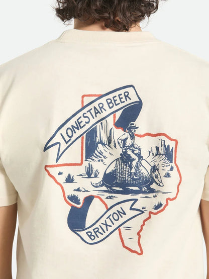 BRIXTON LONESTAR ARMADILLO STANDARD T-SHIRT CREAM