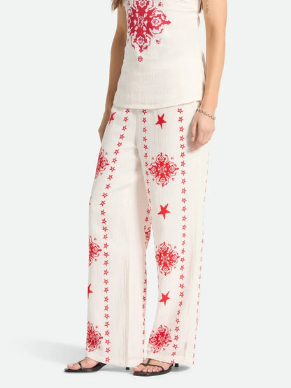 BRIXTON LOLA LOUNGE PANT OFF WHITE TILE 