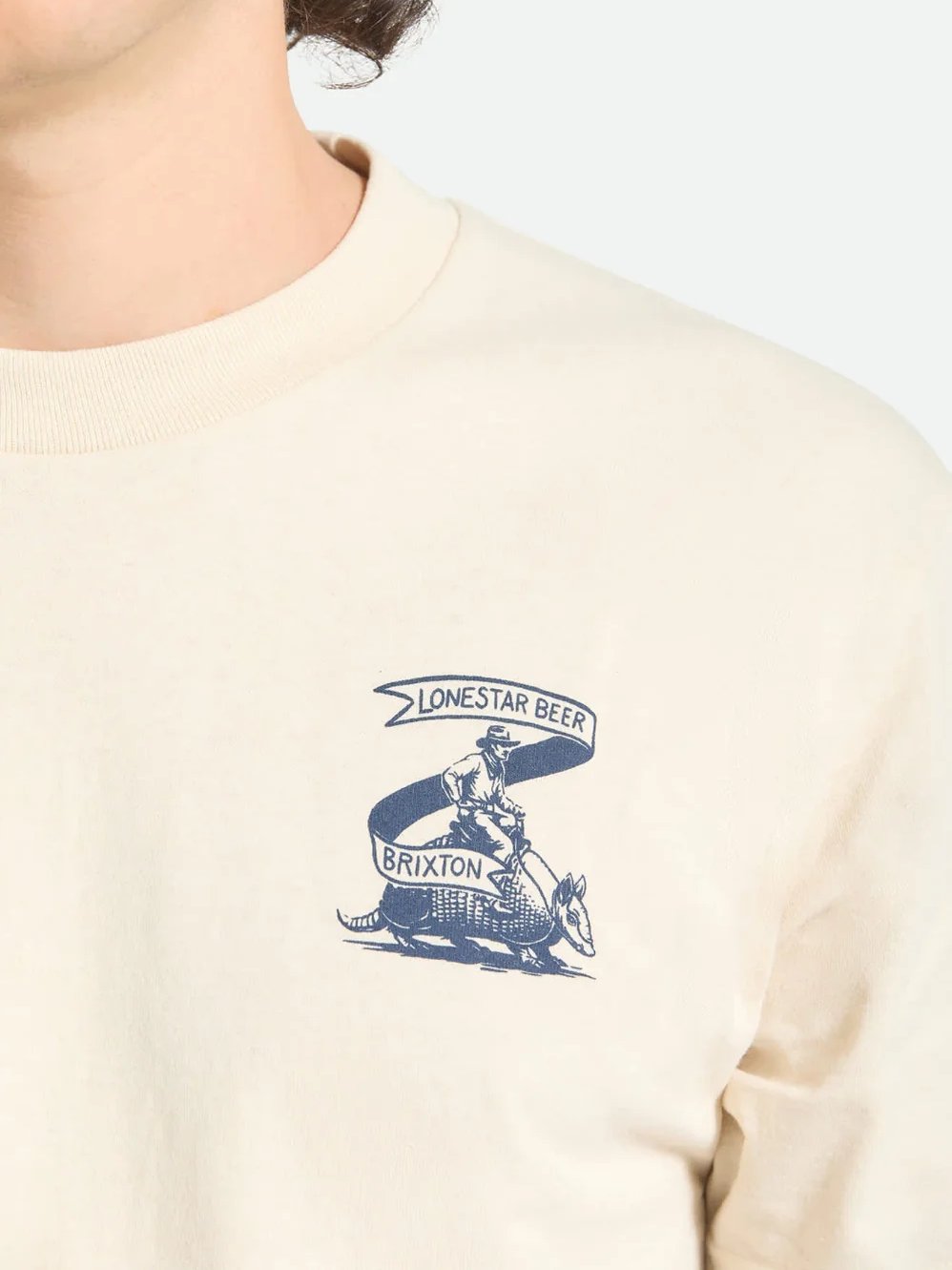 BRIXTON LONESTAR ARMADILLO STANDARD T-SHIRT CREAM