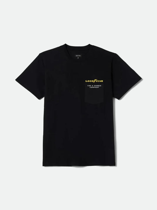 BRIXTON GOODYEAR SERVICE POCKET T-SHIRT BLACK 