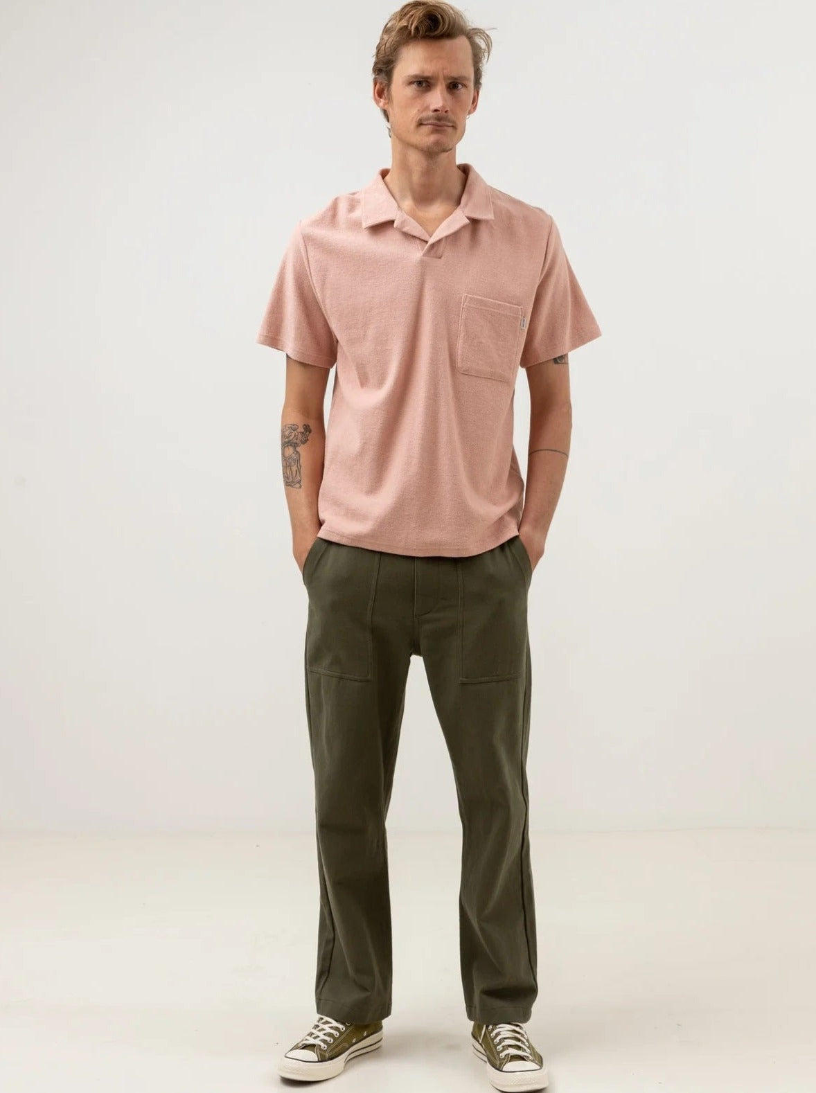 RHYTHM VINTAGE TERRY POLO GUAVA