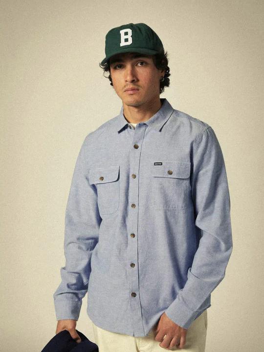 BRIXTON BIG B ADJUSTABLE HAT DEEP FOREST FLANNEL