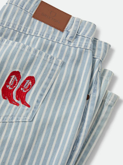 BRIXTON CHLOE 5 POCKET PANT TWO BOOT STRIPE 
