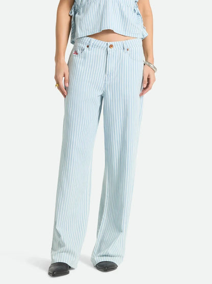 BRIXTON CHLOE 5 POCKET PANT TWO BOOT STRIPE 