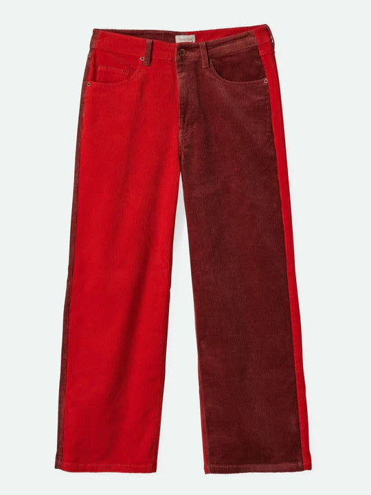 BRIXTON MARGO CROPPED 5 POCKET PANT RED CORD