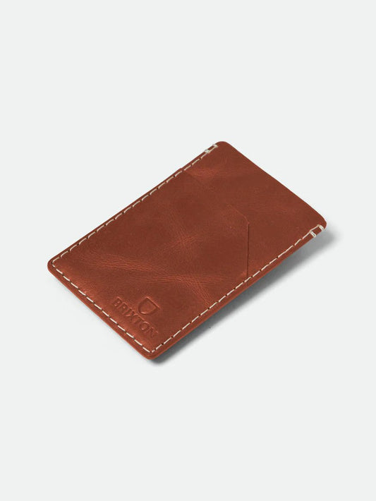 BRIXTON TRADITIONAL CARD HOLDER BROWN 