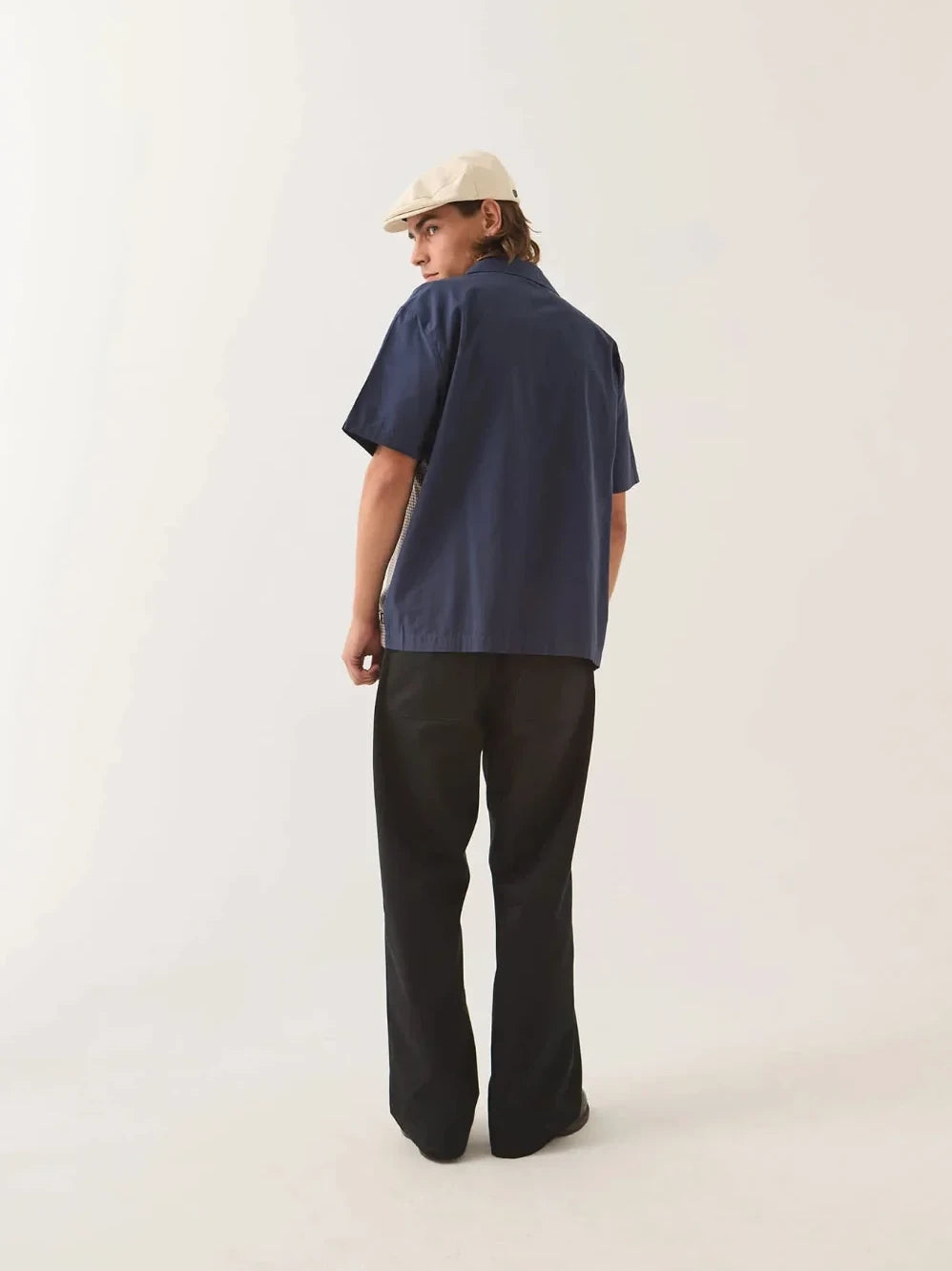 BRIXTON CRU SHORT SLEEVE SHIRT NAVY 
