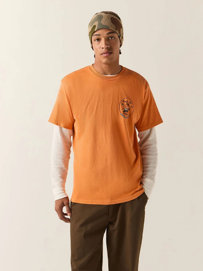 BRIXTON 76 MINUTE MAN STANDARD T-SHIRT WASHED ORANGE