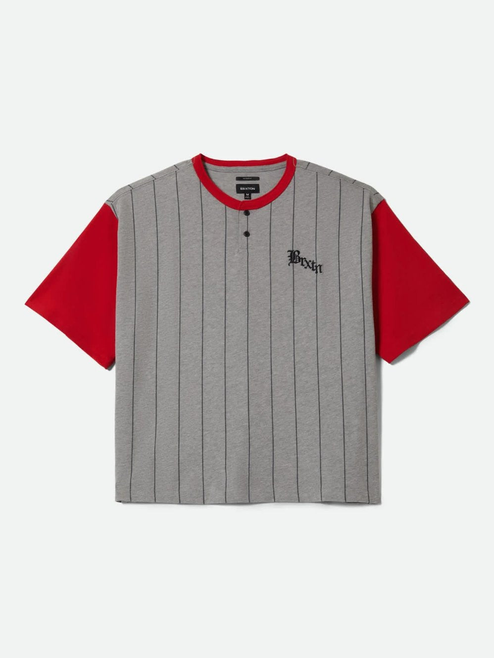 BRIXTON BOXY BASEBALL T-SHIRT HGREY