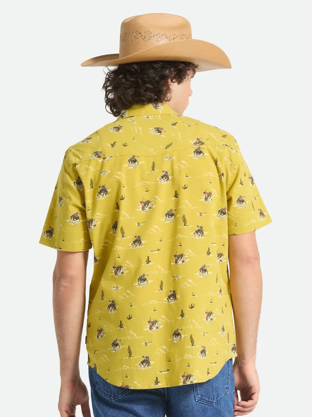BRIXTON LONE STAR X BRIXTON SHORT SLEEVE SHIRT TEXAS GOLD 