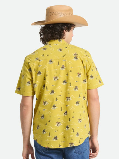 BRIXTON LONE STAR X BRIXTON SHORT SLEEVE SHIRT TEXAS GOLD 