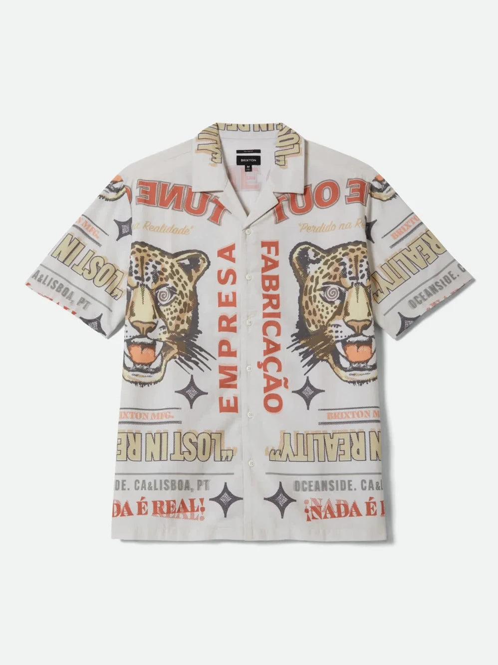 BRIXTON GETAWAY SHORT SLEEVE SHIRT LOST IN REALITY PRINT 