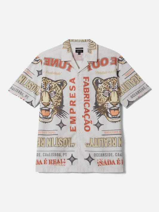 BRIXTON GETAWAY SHORT SLEEVE SHIRT LOST IN REALITY PRINT 