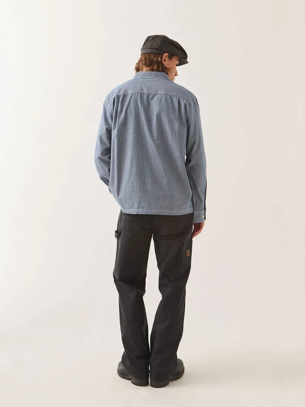 BRIXTON TRADEMARK SHIRT BLUE CHAMBRAY 