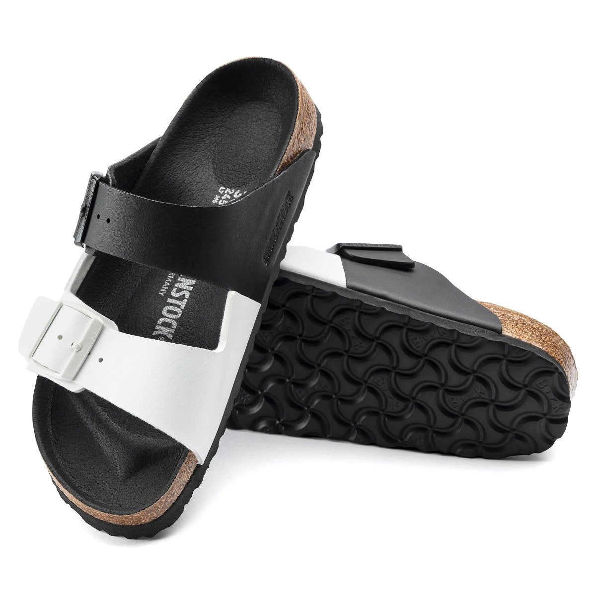 BIRKENSTOCK ARIZONA SPLIT BIRKO-FLOR WOMEN BLACK/WHITE