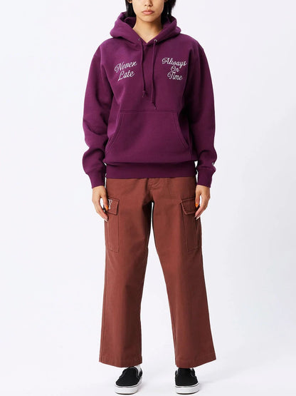 OBEY LATE HOOD BEETROOT