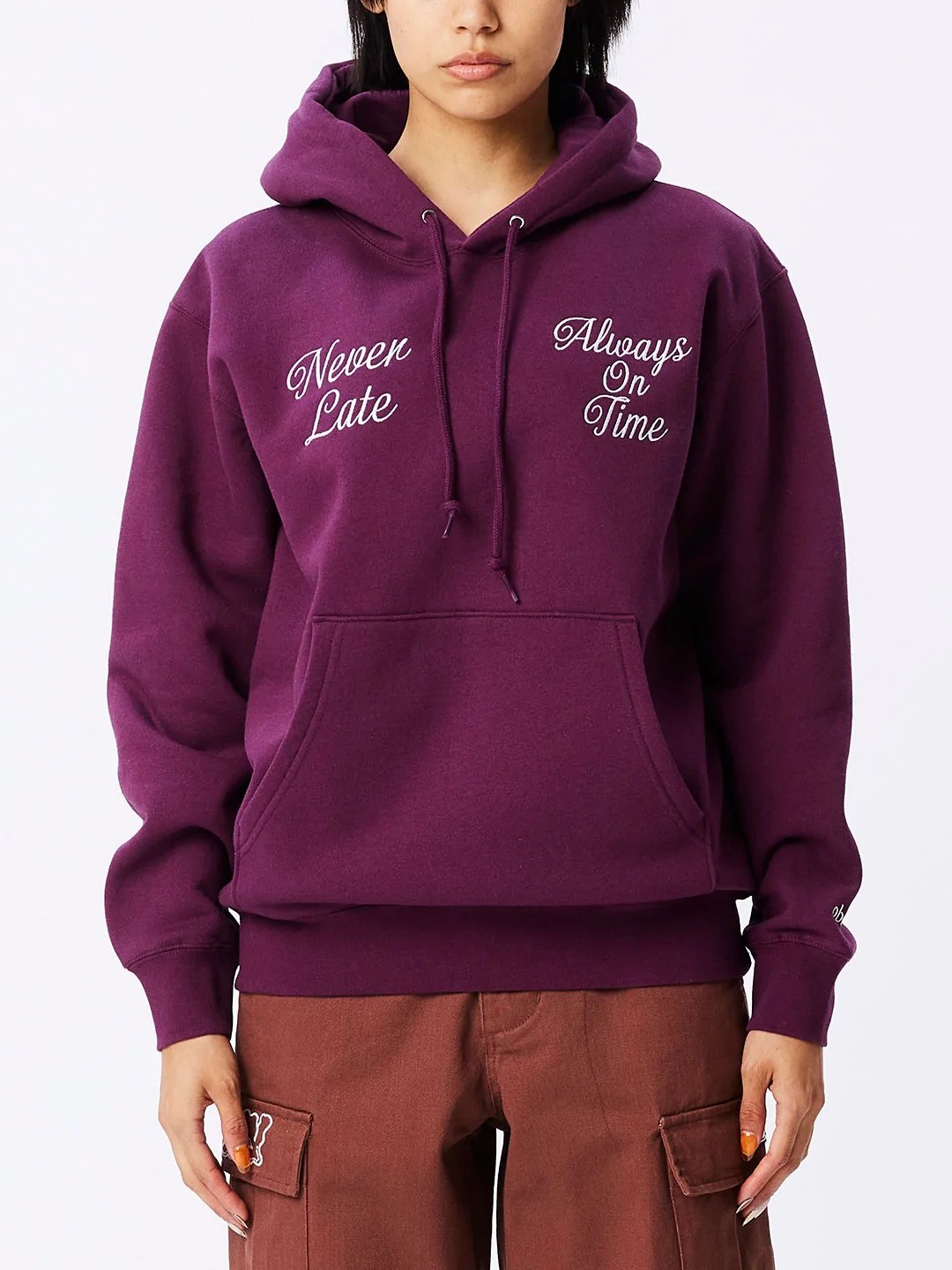 OBEY LATE HOOD BEETROOT