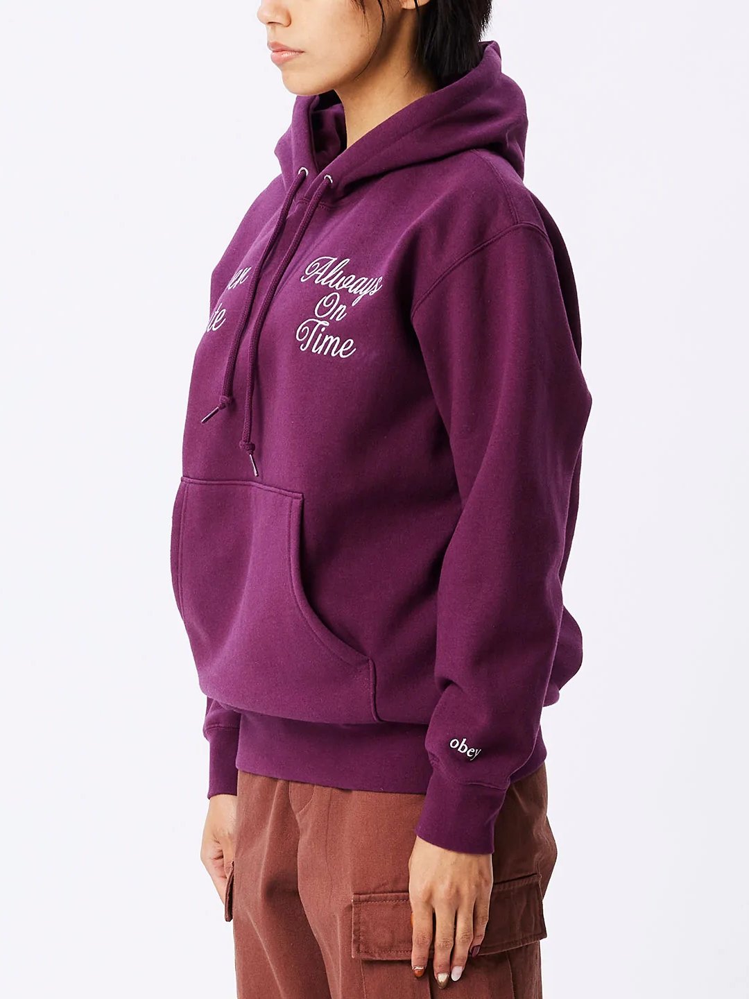 OBEY LATE HOOD BEETROOT