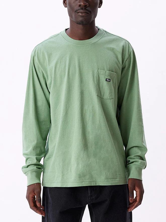 TIMELESS RECYCLED POCKET LONG SLEEVE PIGMENT JADE