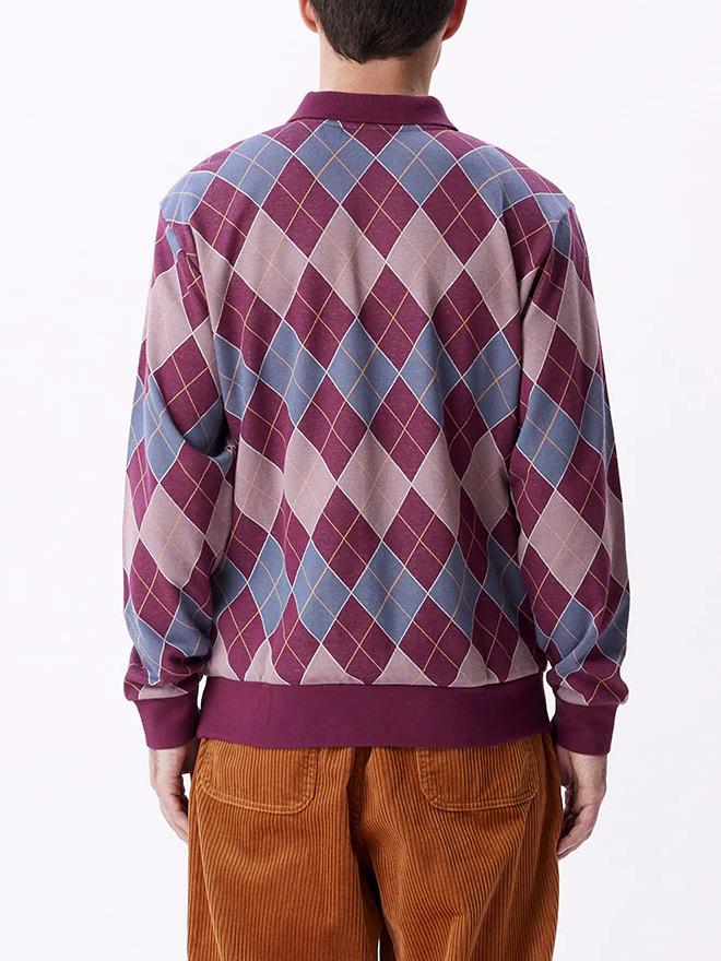 ARGYLE JACQUARD POLO LONG SLEEVE