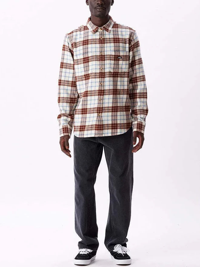 OBEY ARNOLD WOVEN SHIRT UNBLEACHED MULTI