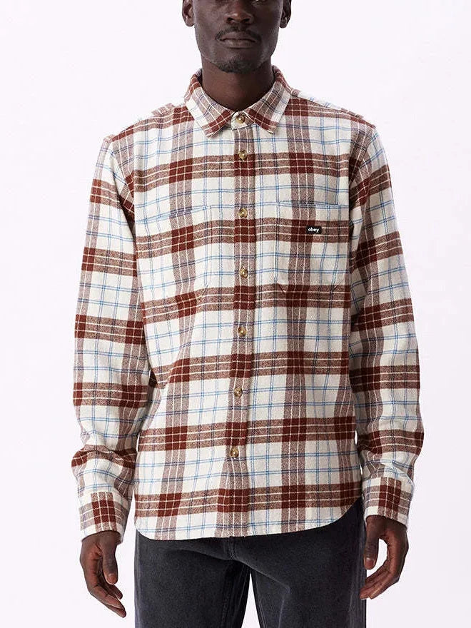 OBEY ARNOLD WOVEN SHIRT UNBLEACHED MULTI