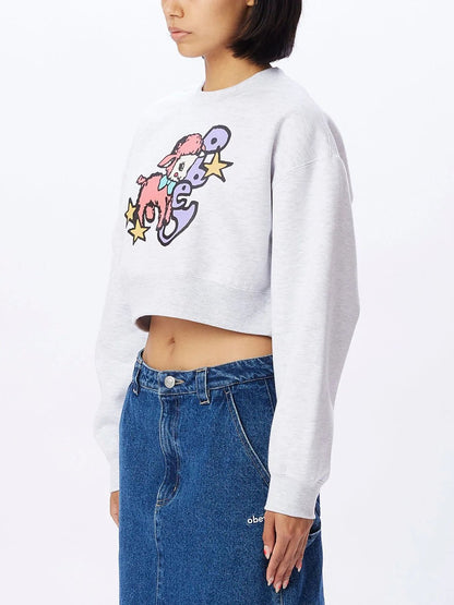 OBEY LITTLE LAMB BABY CREW ASH GREY