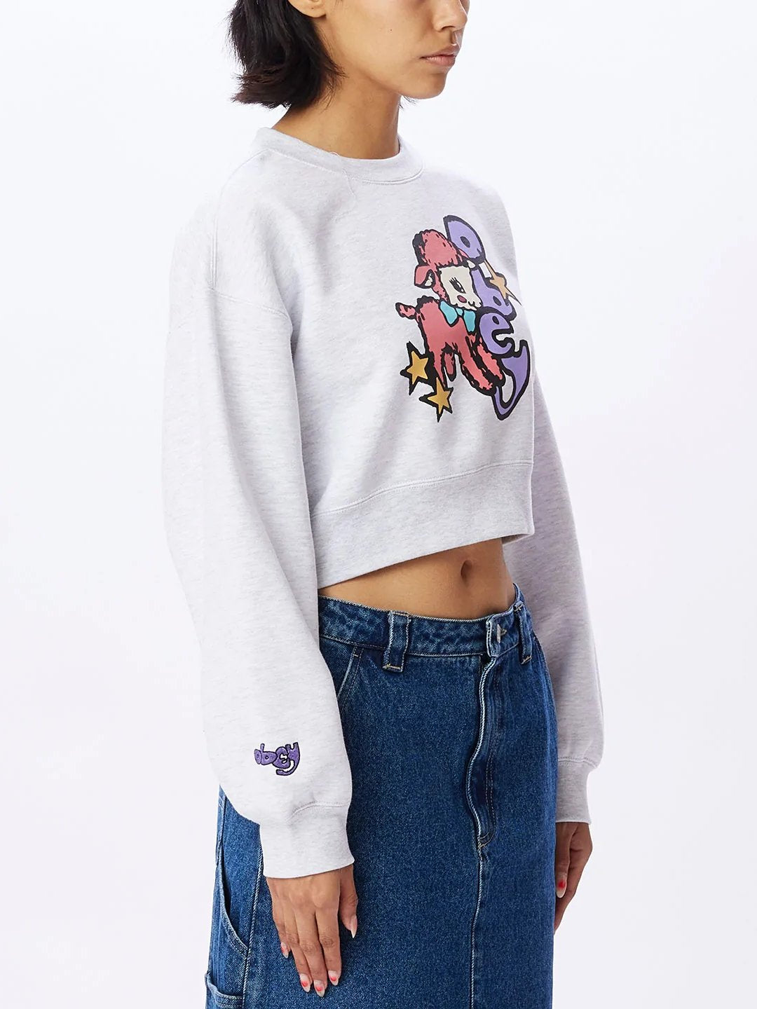OBEY LITTLE LAMB BABY CREW ASH GREY