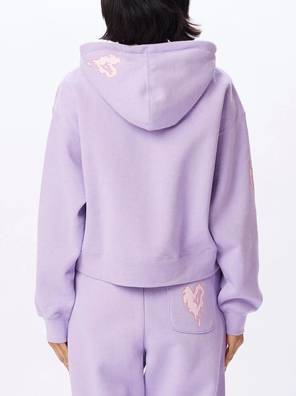 OBEY HAPPY BEARS CROPPED HOOD DIGITAL LAVENDER