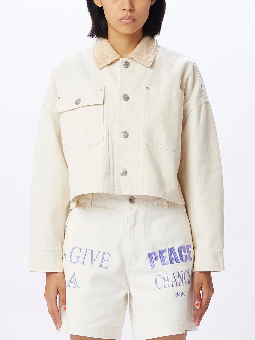 OBEY TRUDY WORK JACKET UNBLEACHED 