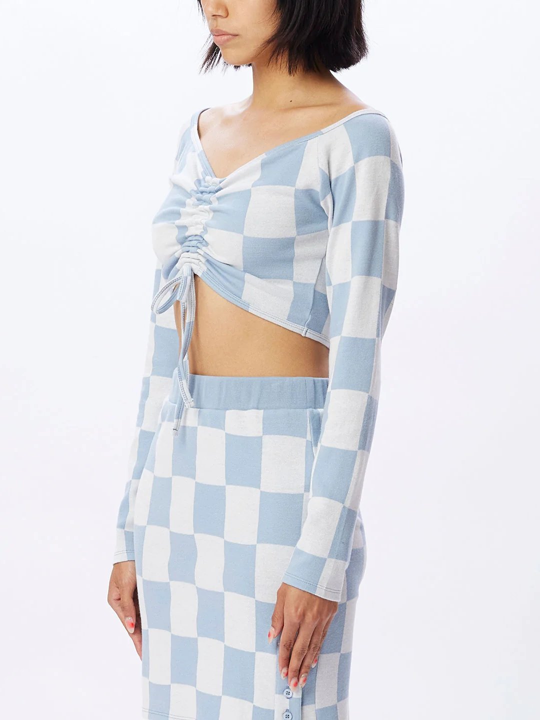 OBEY LYDIA COLD SHOULDER TOP SEAL ICE MULTI