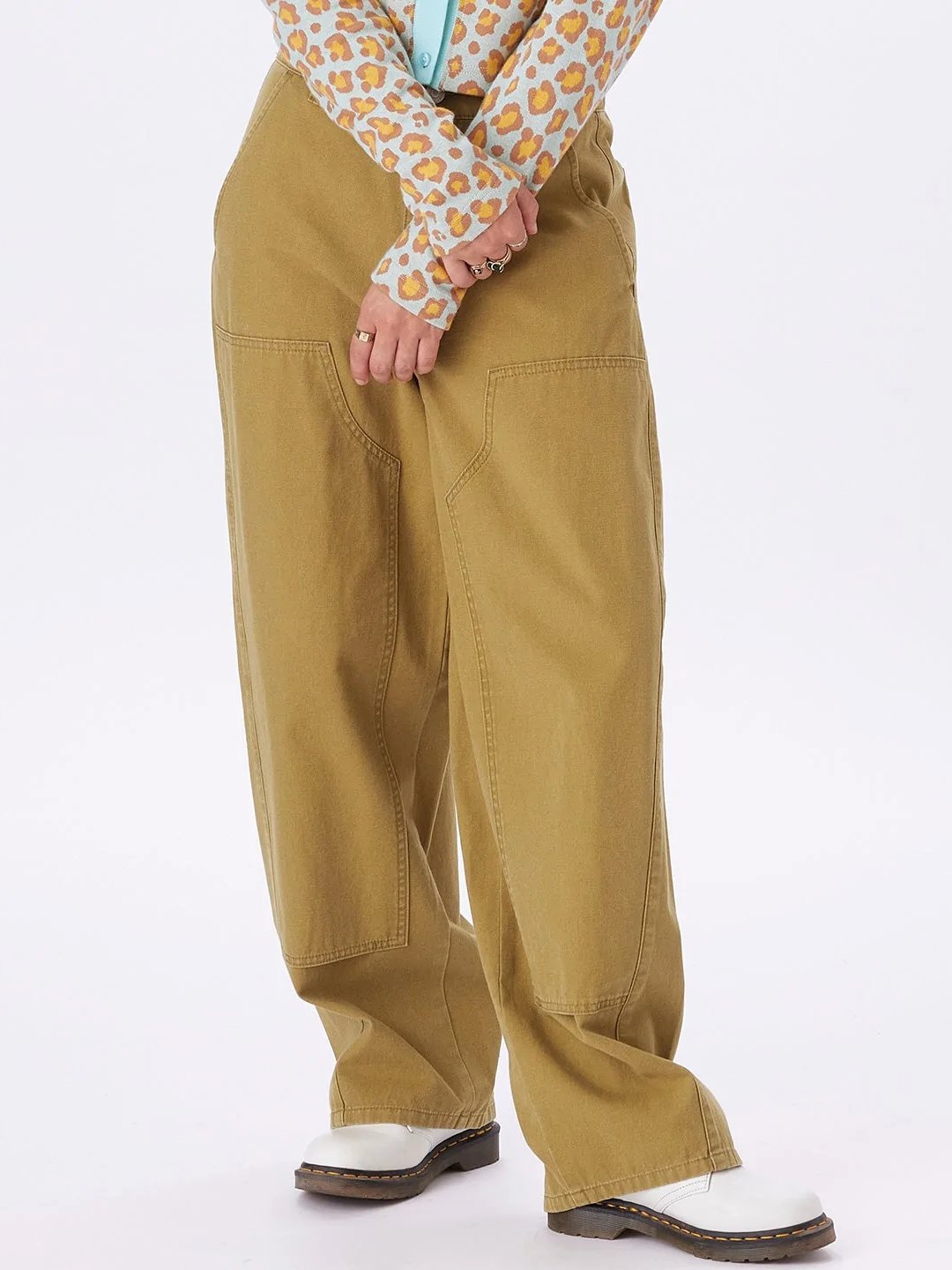 OBEY TAMI BAGGY PANT OLIVE OIL