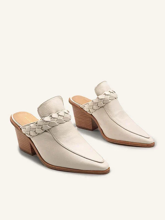 KAANAS TURIN LOAFER MULE IVORY