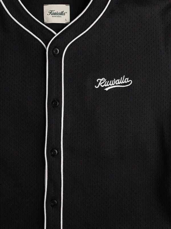 KUWALLA MESH BASEBALL JERSEY BLACK