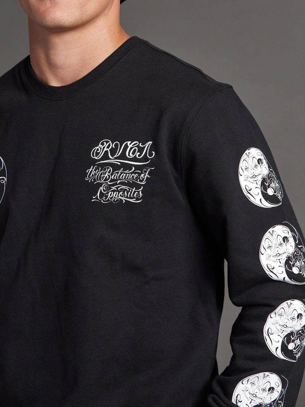 RVCA MISTER CARTOON CREW BLACK
