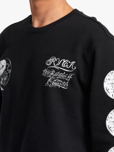 RVCA MISTER CARTOON CREW BLACK